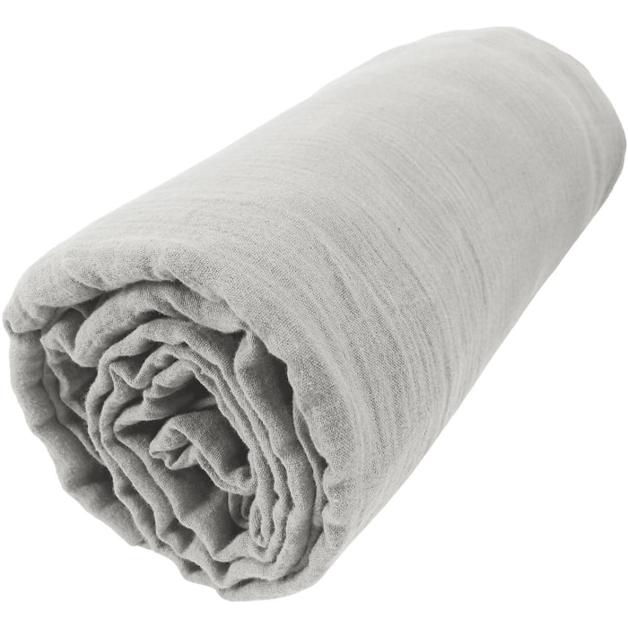 Drap Housse - Bonnet:30cm - 100% gaze De Coton Nuage