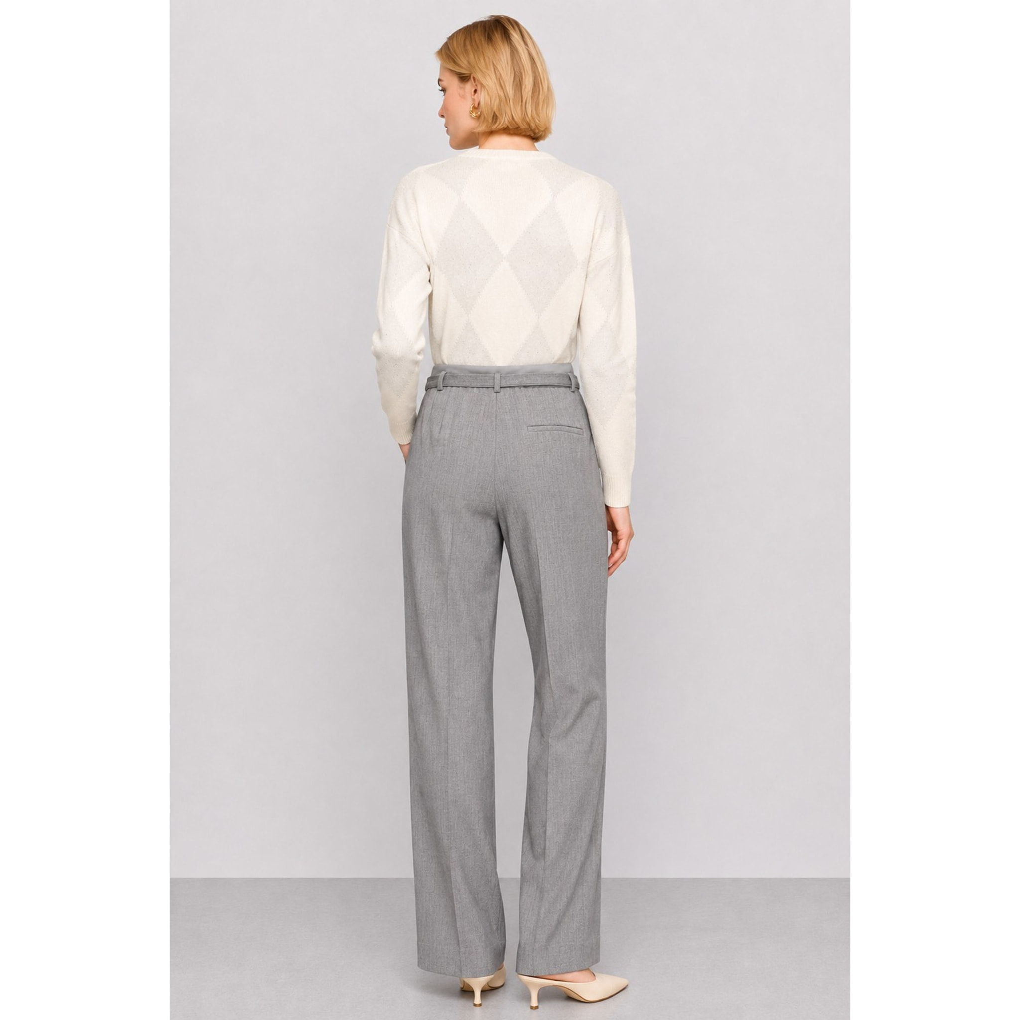 Kocca - Pantaloni sartoriali da donna a vita alta con cintura Donna