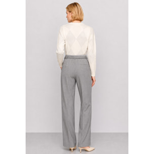 Kocca - Pantaloni sartoriali da donna a vita alta con cintura Donna