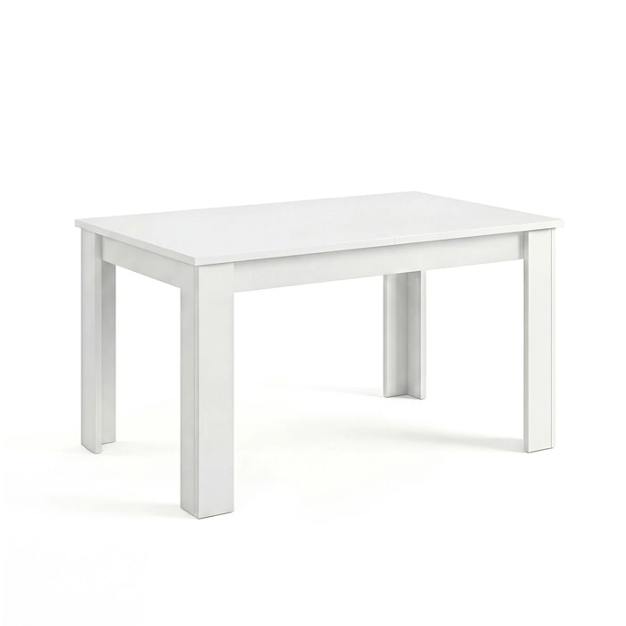 Mesa de comedor extensible blanco mate 140-190x90 cm Danna Blanco Artik (Blanco Mate)