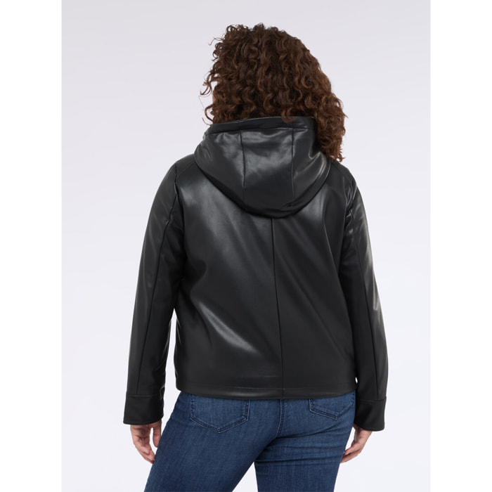 Fiorella Rubino - Giacca biker 3 in 1 - Nero