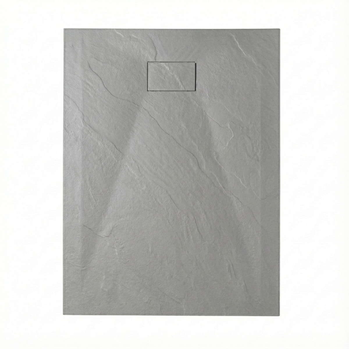 PixL 120x90 cm receveur de douche rectangulaire à poser BMC avec surface effet pierre, gris clair (CERAPX12090LG)