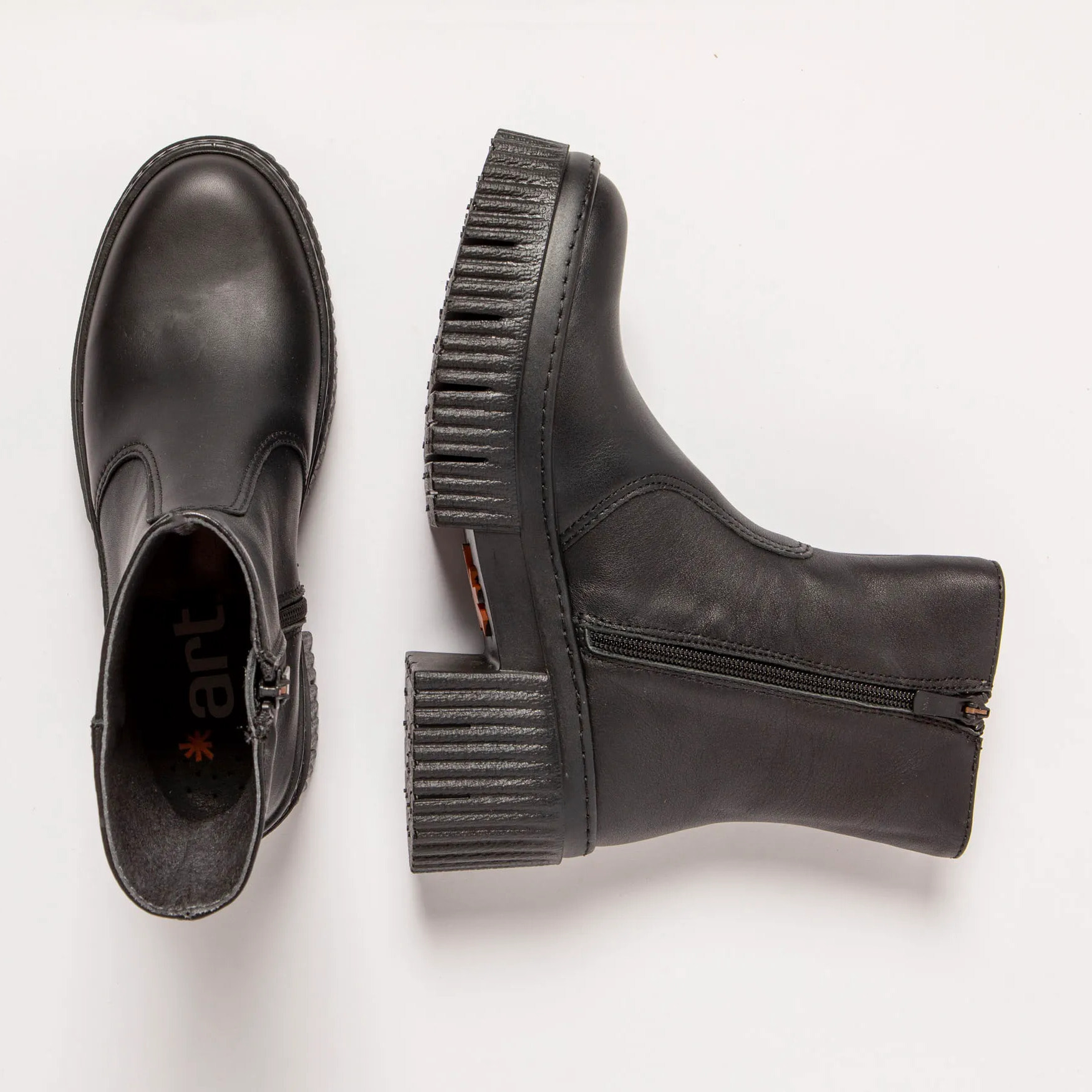 Botines con tacón 1374 NAPPA BLACK/YORK color Black