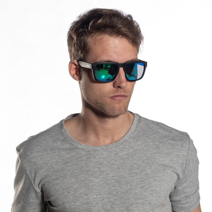 Gafas de sol PALO ALTO VERONA - Negro mate / Revo verde