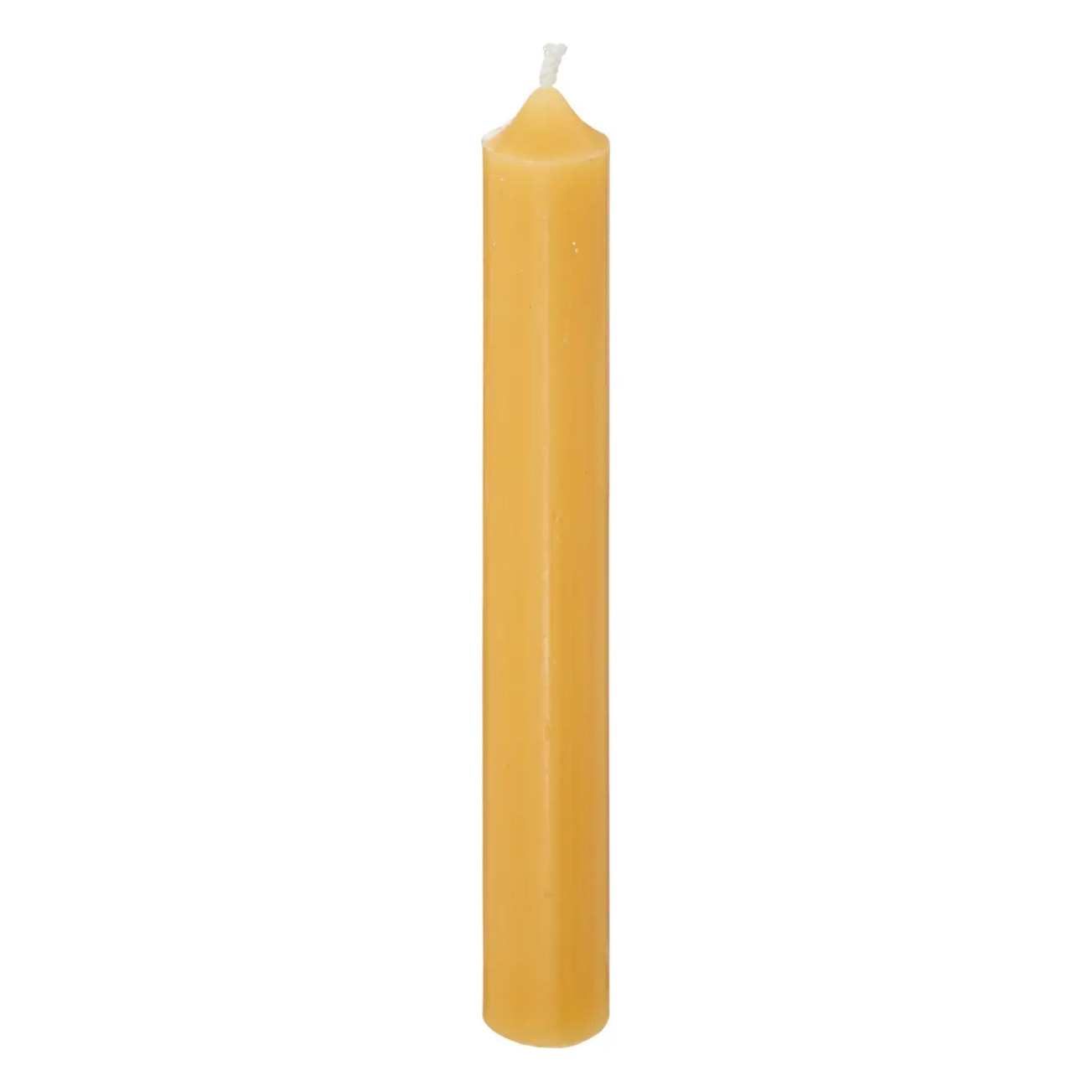 Lot de 10 bougies bâtons jaune 45g