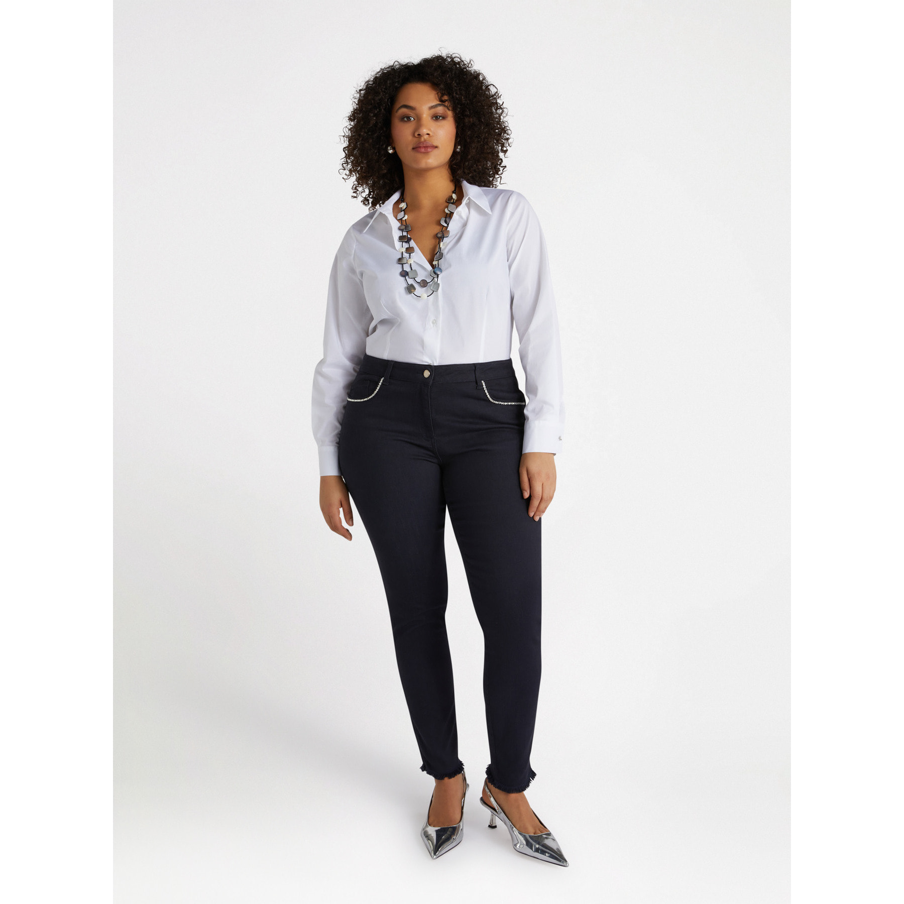 Fiorella Rubino - Jeans skinny con strass - Blu