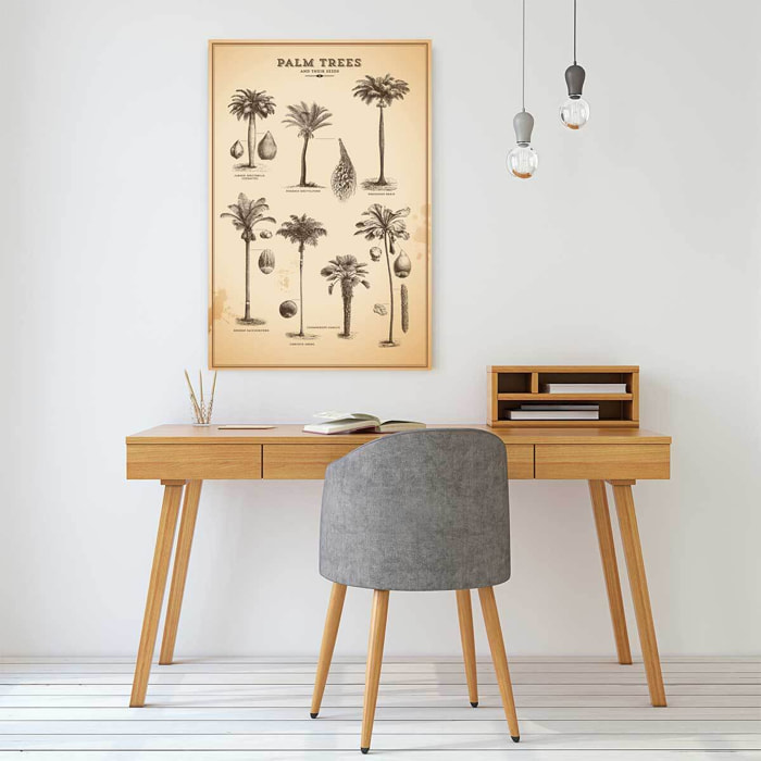Tableau vintage herbier tropical  Toile imprimée
