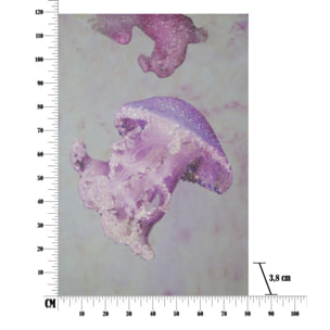 STAMPA SU TELA CON APPLICAZIONI MEDUSA -A- OFFICINE 55 MULTICOLORE