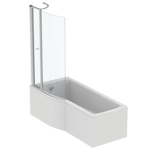 Baignoire Connect air 150 X 80 avec Pare Bain avec volet asymétrique gauche