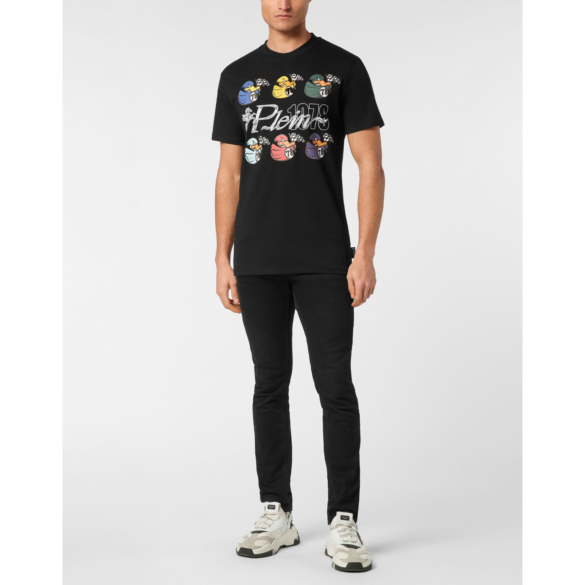 PHILIPP PLEIN Camiseta de cuello redondo y manga corta DUCK