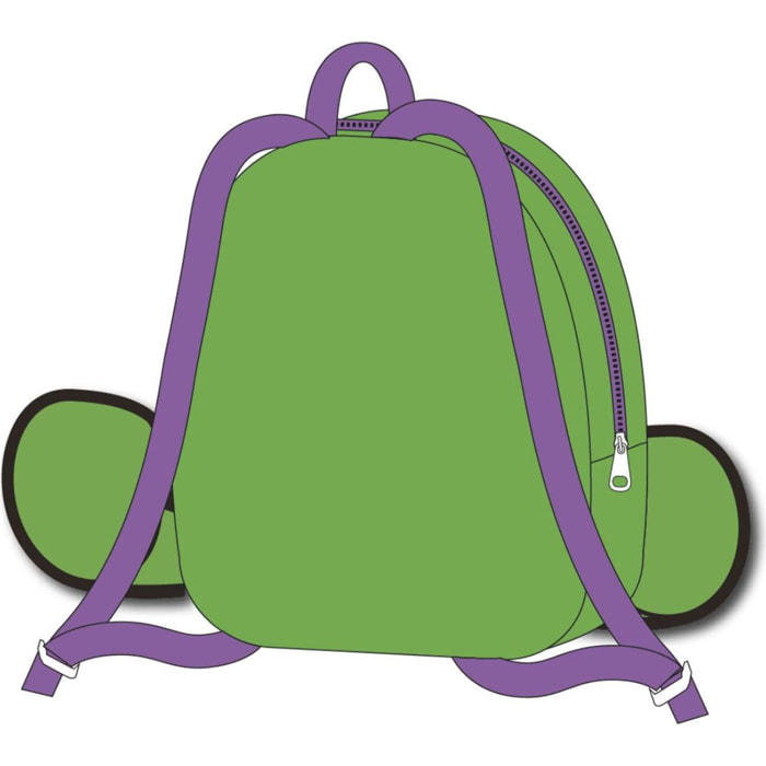 Mochila Guarderia Personaje Peluche Avengers Hulk