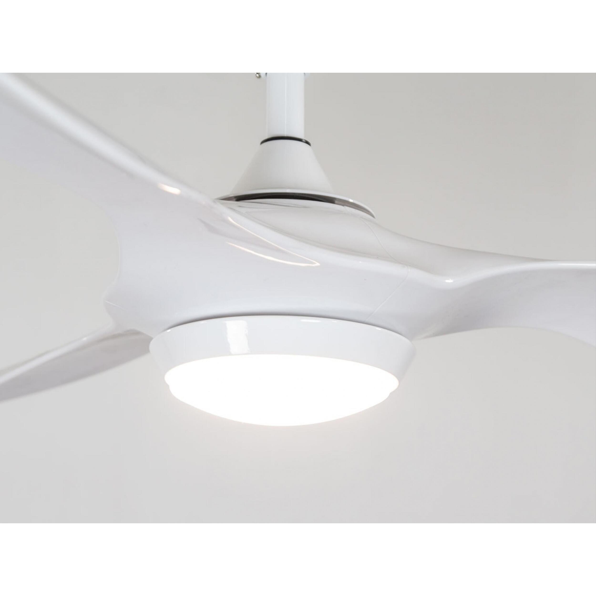 Ventilador de Techo ø132 cm con LED y Wifi Reversible Hypersilence HELIX WHITE KLASSFAN
