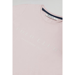 Camiseta rosa con print icónico Polo Club