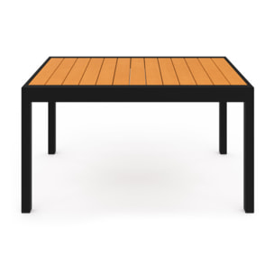 Ensemble repas extensible 12 places polywood noir et bois
