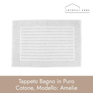 INTRECCI HOME Tappeto Bagno, in Puro Cotone 700 g, , Morbidezza Extra, Assorbenza Superiore, Elegante e Durevole