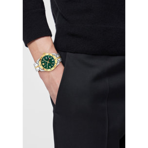Versace Reloj Analógico De Cuarzo Greca Time Gmt