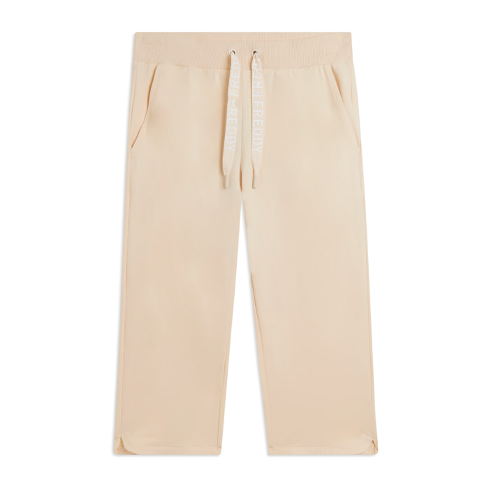 Pantaloni Corsaro con Fondo Stondato e Logo FREDDY