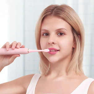 Spazzolino elettrico sonico 330. Modalità pulizia, lucidatura, sbiancamento, sensibilità e massaggio. Include 5 teste.