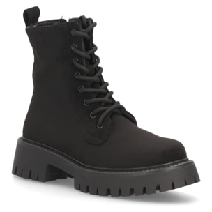 Botines militares con suela track para mujer