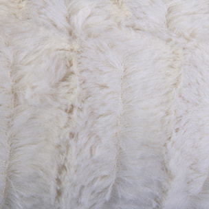Plaid - HOME DECO FACTORY - Imitation Fourrure - Blanc