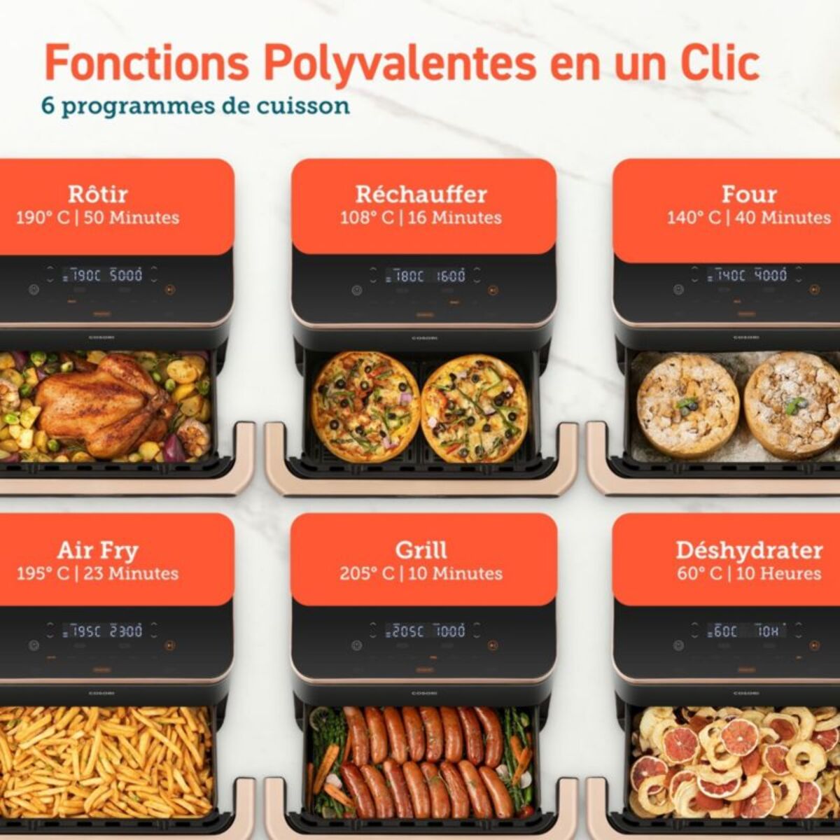 Friteuse sans huile COSORI KOSP0027EUN Twinfry Chef Édition 10L