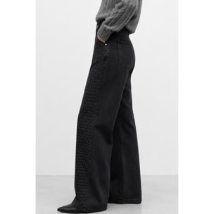 Kocca - Pantaloni in denim da donna a vita alta e gamba larga Donna