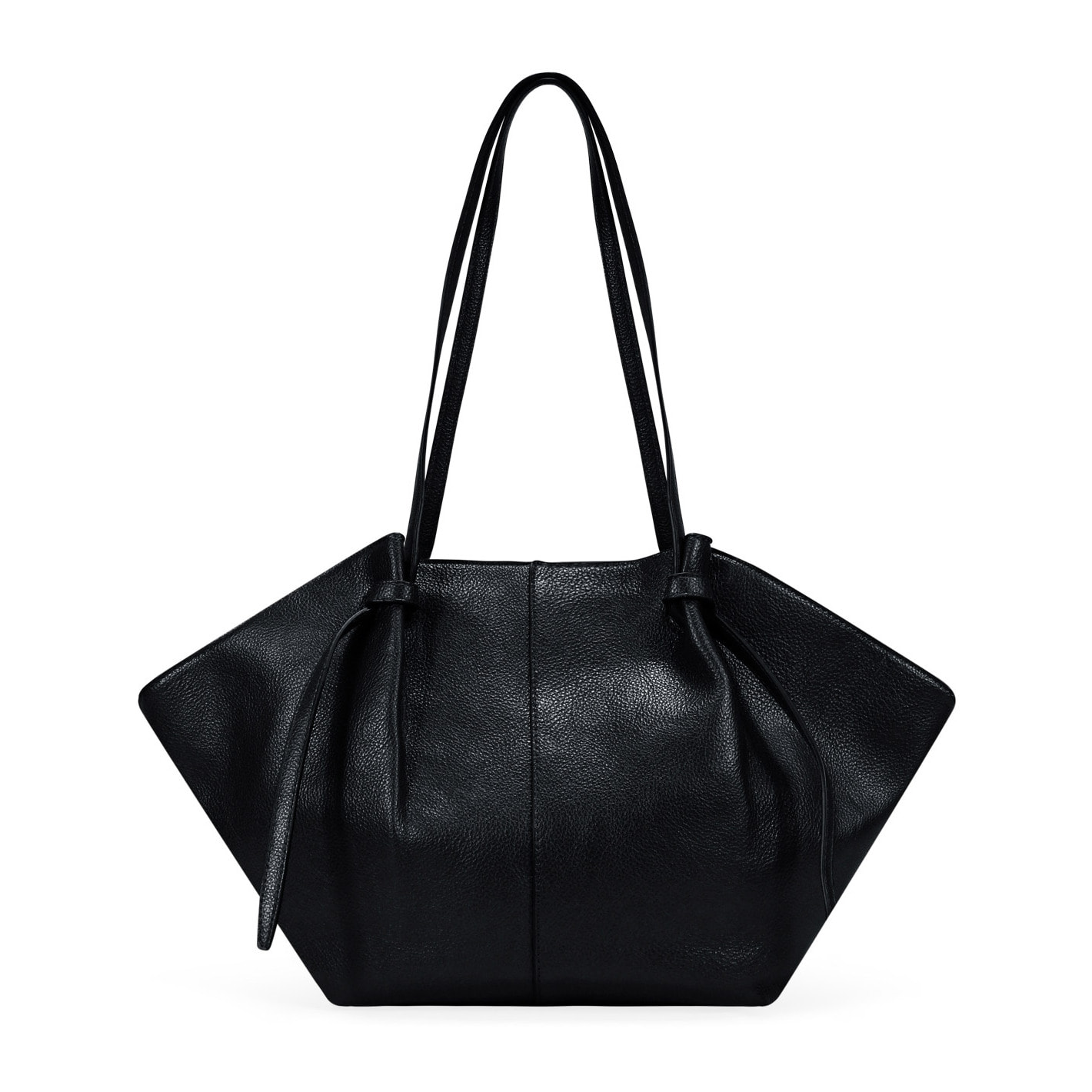 Bolso de hombro negro con cremallera