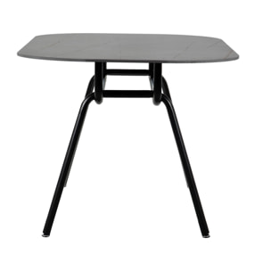 Mesa Comedor Metal-resina Negra 150x90x75 Cm