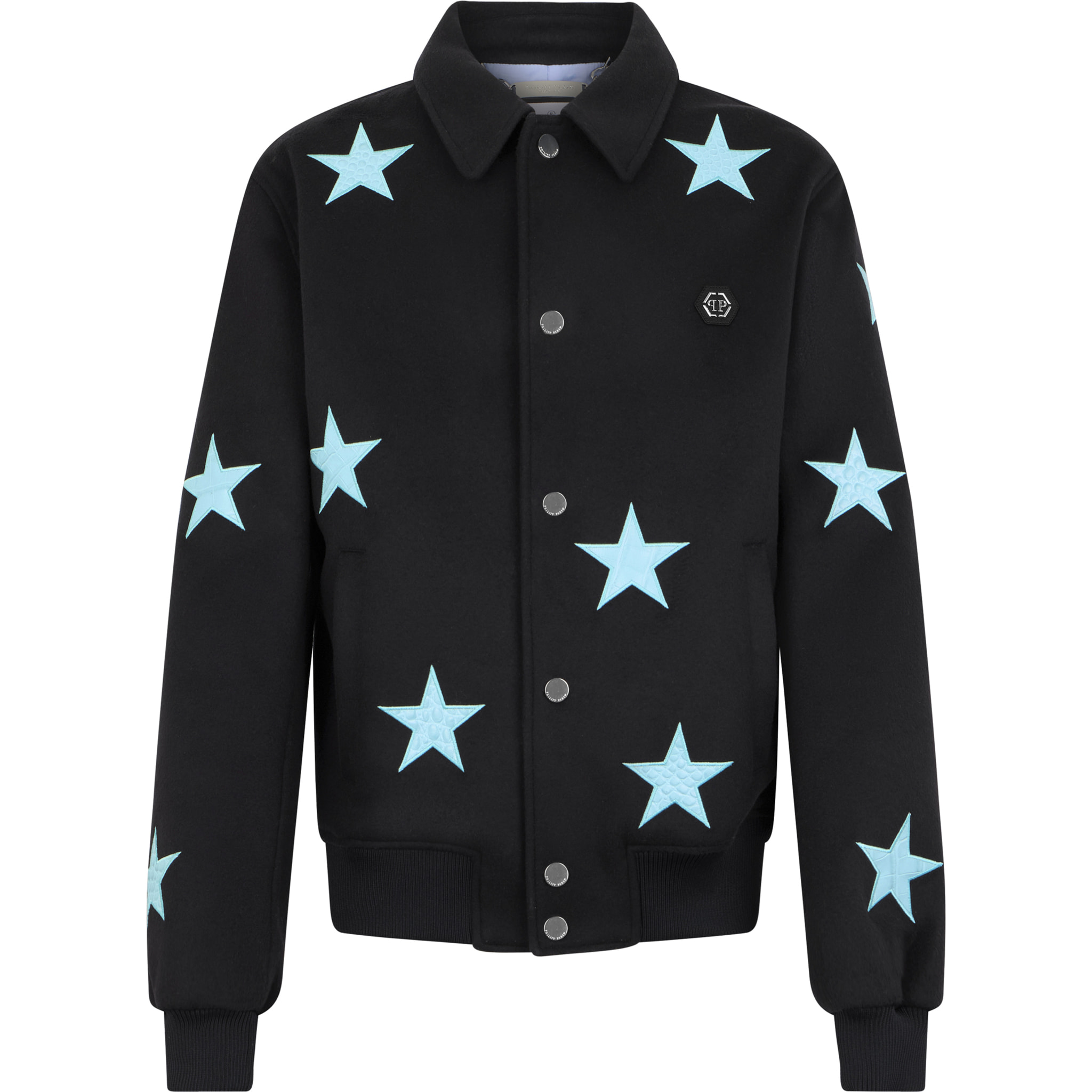 PHILIPP PLEIN Wool Coster Jacket Cocco Stars