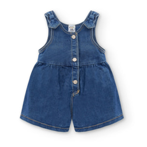 Salopette Da Bambino In Denim Con Fiocchi