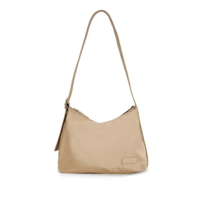 Bolso de hombro nylon taupe