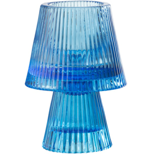 J-Line Chandelier Chapeau Verre Bleu