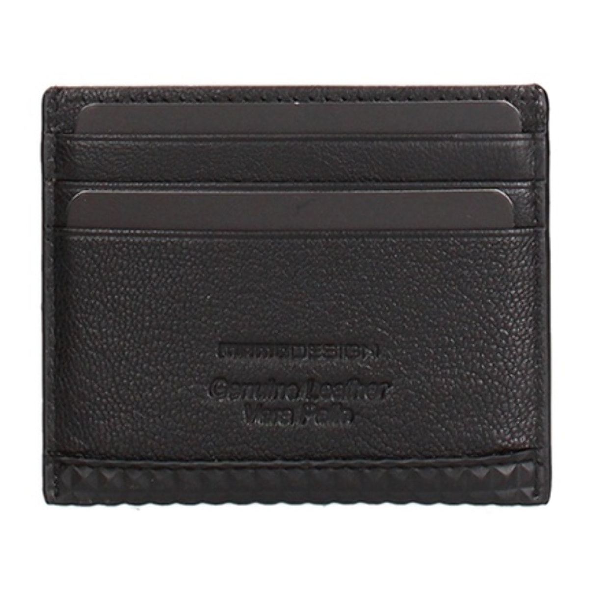 Porta carte uomo in vera pelle - Modello Solaro Chic - 7.8 x 9.7 x 0.3 cm