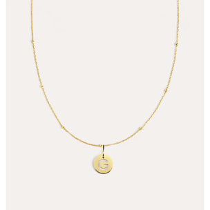 Mini collana a medaglione in Argento Placcato Oro