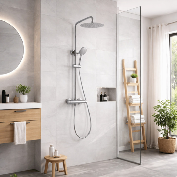 Colonne de douche thermostatique PAINI Jewel chromé