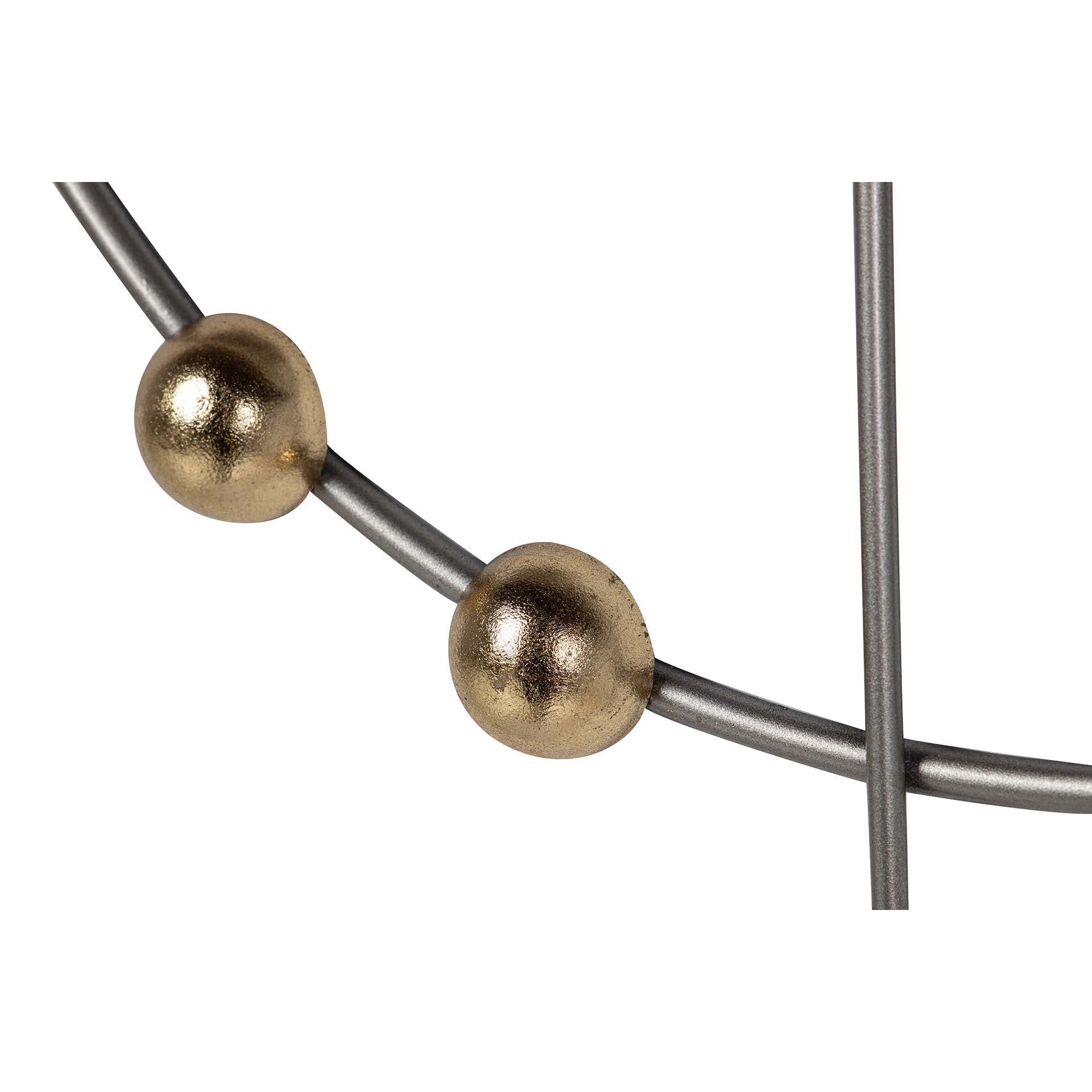 Adorno Pared Metal Marron Dorado 84x5x67 Cm