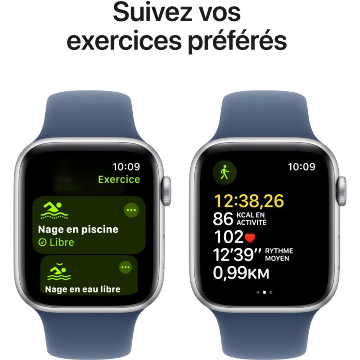 Montre connectée APPLE WATCH SE 40mm Argent/Denim S/M Cellular