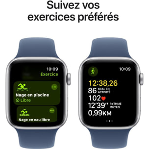 Montre connectée APPLE WATCH SE 40mm Argent/Denim S/M Cellular