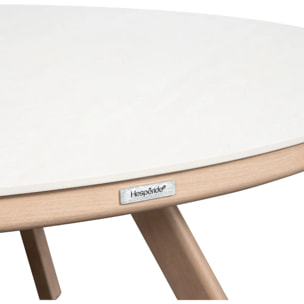 Table de jardin Nelora 8 places ronde beige