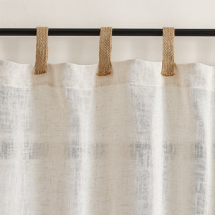 Rideau en tissu polylin à pattes en jute - Lin