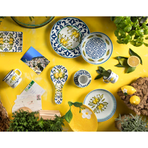 Set de 6 assiettes de service en forme de citron en céramique Excelsa – Collection Amalfi, Jaune