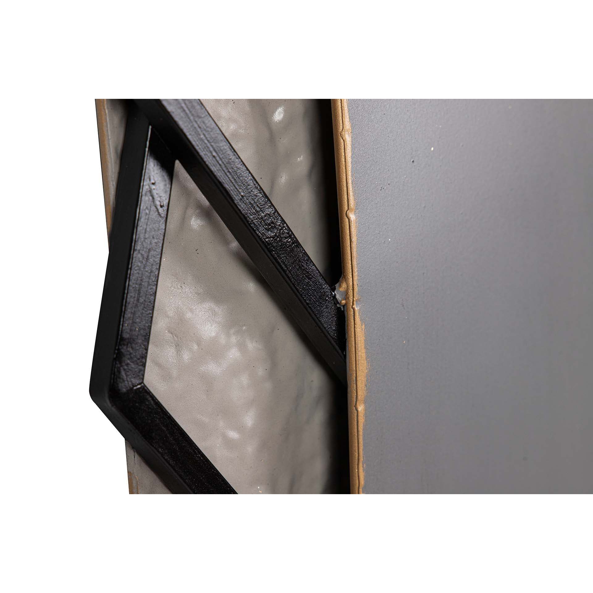 Adorno Pared Metal Gris Marron 58x5x90 Cm
