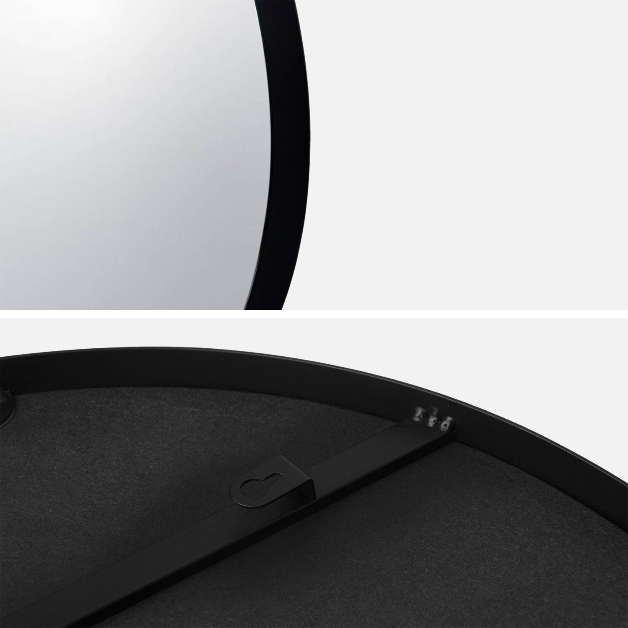 Miroir organique en métal noir HARPER