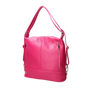 Borsa a spalla convertibile in zaino Anjelica da donna In Vera pelle Made in Italy 33x31x12 cm