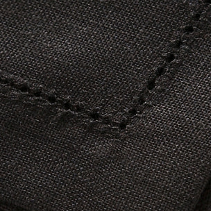 Serviette de table unie en lin, Made in France, FLORENCE , Noir