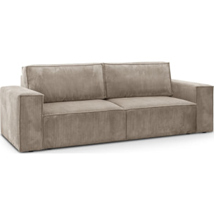 Canapé convertible 3 places en velours côtelé - HARPER