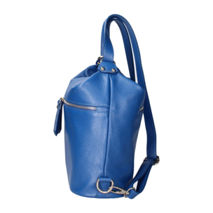 Borsa a spalla convertibile in zaino Bianca da donna In Vera pelle Made in Italy 30x26x9 cm