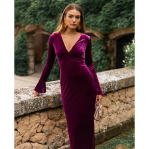 Vestido de terciopelo corte sirena