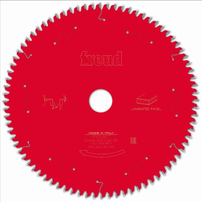 Lame pour scie circulaire portative FREUD - Ø250 2,8/1,8 AL30 Z80 BA -2° - F03FS09804 -FR23L001T