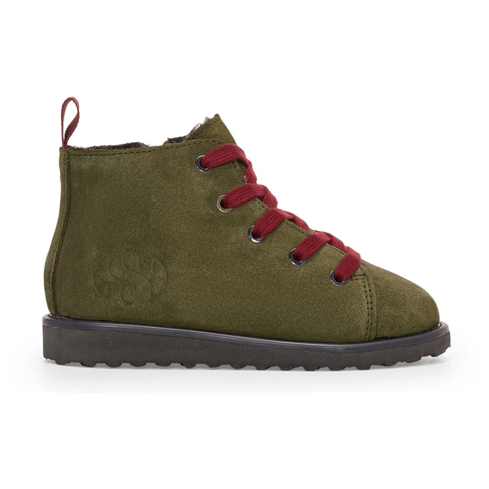 Superga - Botines Niño/a Verde - 3008 Kids Lace-Up Boot Suede